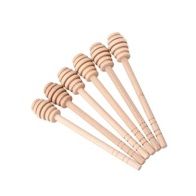 China Newell Kitchen Natural Wood Beauty Sustainable Small Wooden Honey Stick Spoon 11Cm With Lid for sale