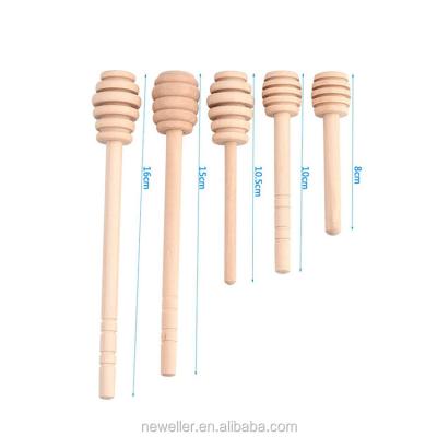 China Newell Factory Natural Customized Transient Logo Customized Logo Different Sizes Mini Wooden Made to Order Honey Dipper Stick for Export for sale