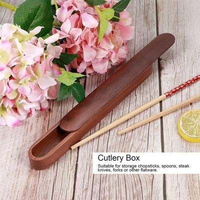 China New Product Stuffed Boxes Luxury Natural Handmade Newell Walnut Slide Lid Cheap Packaging Shell Inlay Gift Set Wooden Box For Chopsticks for sale