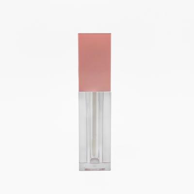 China Packaging Cosmetics Empty Small Capacity Square Clear Gloss Bottle Cosmetic Empty Lipstick Container Lipstick Packaging Tube for sale