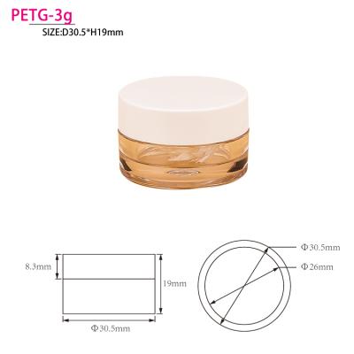 China BEAUTY PACKAGING 3g Travel Pocket Storage Round Leak Proof Clear Plastic Container Sunscreen Cream Plastic for sale