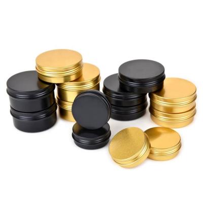 China Factory 30g 50g 100g aluminum tin box metal cosmetic screw cap containers with lids for sale