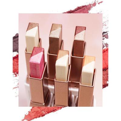 China Double Color Eyeshadow Stick Waterproof Shimmer Waterproof Easy To Use Eyeshadow Makeup Stick for sale