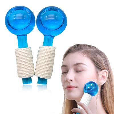 China Protable's Best-Selling in Amazon Beauty Skin Care Gel Massage Tools Ice Hockey Face Eye Ice Globes Small Blue Globe Facial Massager for sale