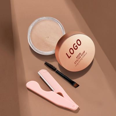 China Custom 2021 New Arrival Waterproof Your Own Logo Wild Eyebrow Styling Soap Kit Best Selling Eyebrow Soap Wax Brow Gel for sale