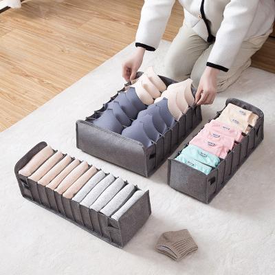 China Nordic Viable Simple Storage Box Cloth Clothing Collapsible Underwear Box Storage Basket Washable Folded Finished Storage Box for sale