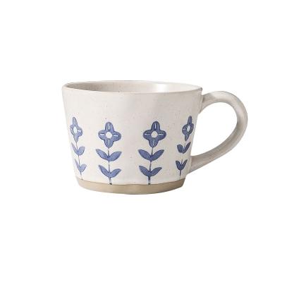 China Latest Designs Retro Durable Creative Stoneware Mug Durable Ceramic Coffee Mug for sale