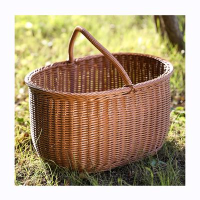 China Customized pastoral outdoor large capacity portable shopping basket viable good quality fruit basket for sale