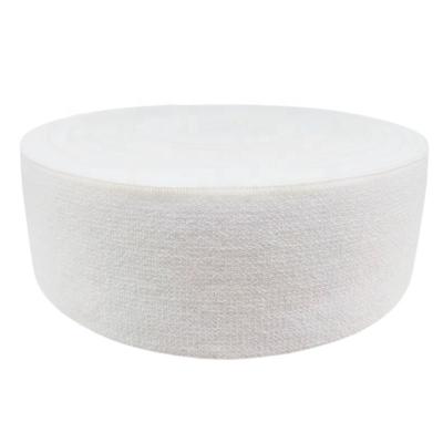 China Wholesale Custom Jacquard Woven Soft Nylon Plain White Webbing Elastic Band 38MM Viable For Clothes for sale