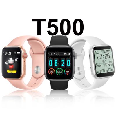 China Hot Selling Alarm Clock BT Call Smart Watch Heart Rate Relojes Waterproof Smartwatch T500 1.54 Inch Full Touch Screen Wristwatches for sale