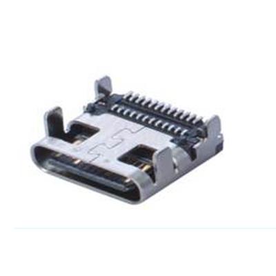 China SUS301-EH Type C Top Mount 24p 40G Dual SMT USB Female Connector for sale