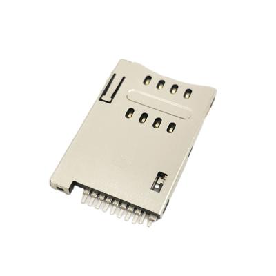 China UNDETERMINED type sim card SIM push connector 8pin+2pin/6pin+2p H1.8mm for sale