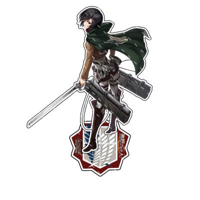 China Japan Anime Attack On Titan Figure Double Sided Stand Acrylic Model Shingeki No Kyojin Dish Desk Decor Standing Sign For Friend Gifts for sale