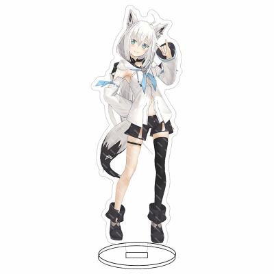 China HOT Japan Anime Figure Stand Usada Pekora Uruha Rushia Hosimati Suisei Inugami Korone Cutey Hololive Vtuber Holding Acrylic Model for sale