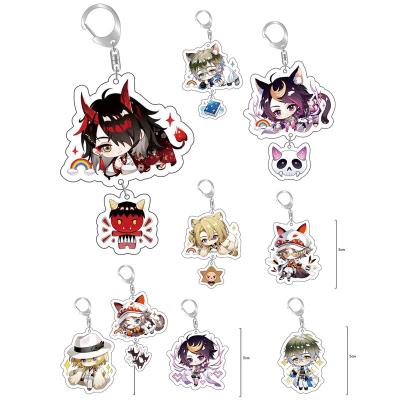 China Luxiem VTuber Vox Akuma Mysta Rias Hot Cartoon Japan Anime Student School Bag Itabag Keychain Key Chain Cosplay Fans Gifts for sale