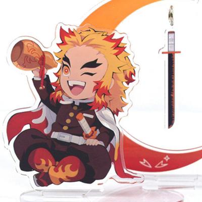 China 10CM Customized 13 Styles Demon Slayer: Kimetsu No Yaiba Collection Acrylic Cute Anime Plates Desk Decor Position Plate for sale