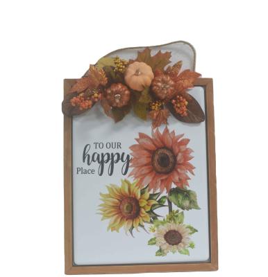 China Selling Europe Like Hot Cakes Sunflowers Modern Hanging Wood Decor Signs. for sale