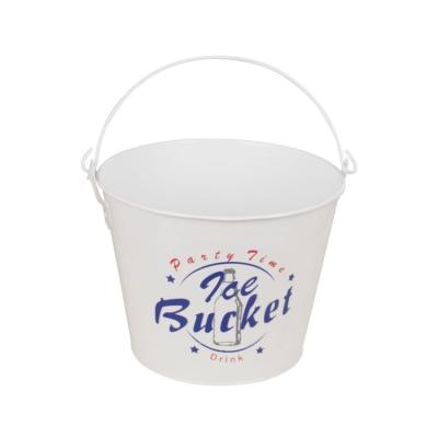 China Hot Selling Custom Made Practical Sustainable Galvanized Iron Metal Ice Bucket for sale