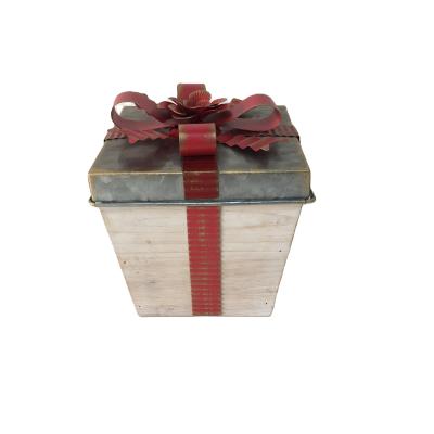 China Christmas Deoration Christmas Promotion Gift Metal Christmas Gift Box for sale