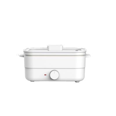 China 2022 viable new small hotpot for 1-2 people 1.9L multi-function electric hot pot cooker with steamer and two-speed temperature control for sale