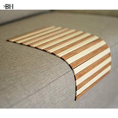 China Morden Bamboo Couch Arm Tray for Coffee, Wine, Beer, Snacks and Remote Control for sale