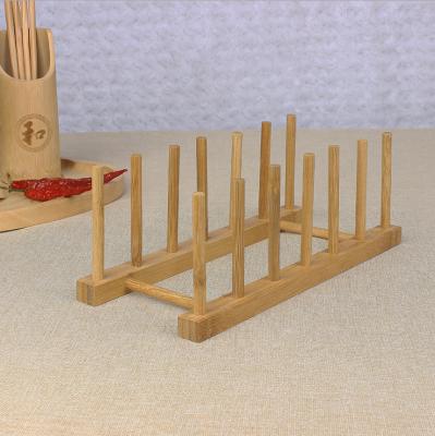 China Eco-Friehdly Sustainable Bamboo Dish Rack Utensils Drying Restaurant for sale