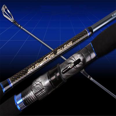 China 2.7M Carbon 2 Section Connecting Rod Casting Sea Bass Fishing Rods for sale