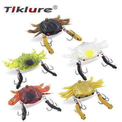 China TPR 5.8g 13.5g Soft Crab Lure Silicone Bait Ocean Rock Fishing Equipment Sinking Predator Squid Artificial TPR Inside Lead for sale