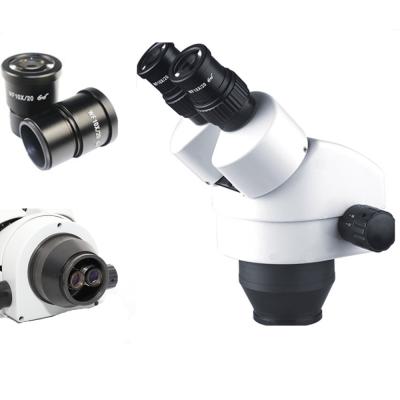 China 7X-45X Zoom Binocular Stereo Microscope Head With One Pair 10X Eyepieces 7045 Binocular Head for sale