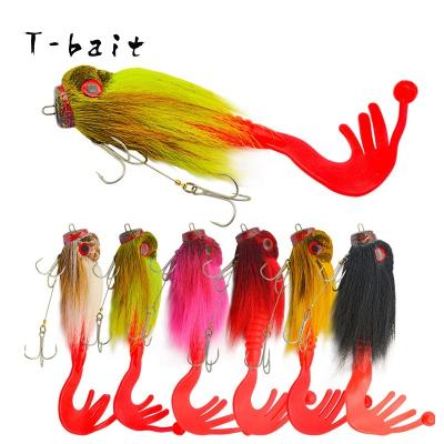 China Plastic Water Mouse Simulation Lure 23cm85g Soft Lure 23cm85g Feather Bait Sea Fishing Boat Fishing Tackle for sale