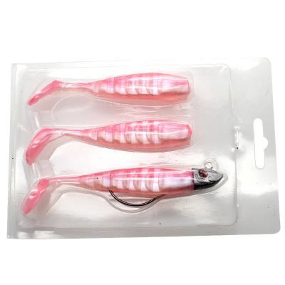 China Saltwater 150mm soft lead hook 100mm t head worm head lure jig head worm fishing lure lead head soft plastic lure for sale