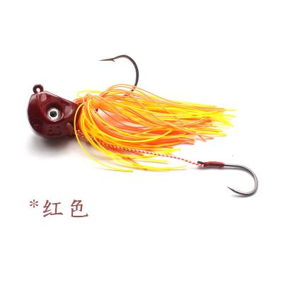 China Factory Wholesale Color 40g-100g Double Hook Lead Head Beard Lu Ya Bait Boat Fishing Lead Hook Deep Sea Bait Hook LH-B-2 advance for sale