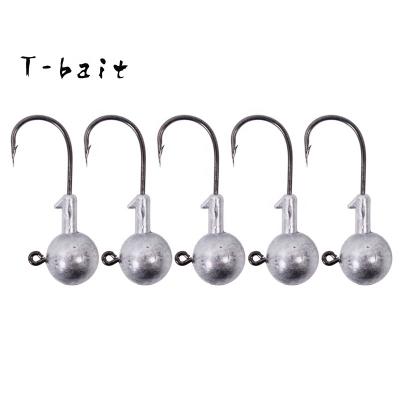 China Lead T-bait Crank Jig Head Hook 3.5g5g7g10g14g20g Soft Loose Barbed Wire Lures Silicone Groundbait Worm Jig Hook Accessories for sale