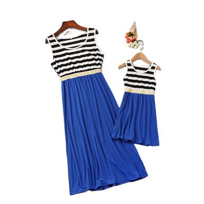 China Quality Price Guaranteed Modern Dress QUICK DRY Polyester Suitable Cotton Long Dress For Mom And Kids for sale