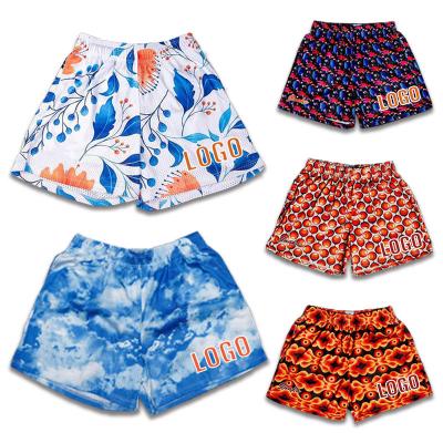 China 100% Mens Beach Shorts Mesh Basketball Shorts Mens Gym Mesh Shorts Custom Logo Polyester Casual for sale