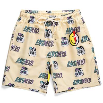 China 100% Polyester Custom Printed Fashion Mens Beach Shorts Swim Quick Dry Sublimation Basketball All Over Polyester Mesh Print High Quality Shorts for sale