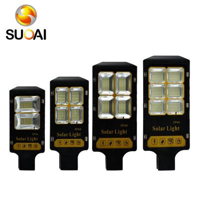 China ROAD SUOAI Ip65 outdoor waterproof 100w 300w 200w led lamp price list led solar power street light for sale