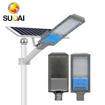 China Garden SUOAI All Wattage Solar Led Street Light 30watt 50watt 100watt 150watt Ip65 Outdoor All In Two Led Solar Street Light for sale