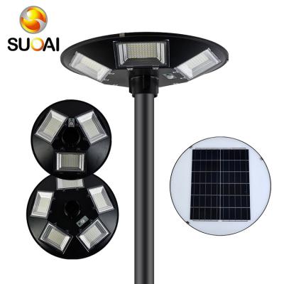 China Garden SUOAI High Efficiency Outdoor UFO 150w 250w Ip65 Outdoor Decoration Led Solar Garden Light for sale