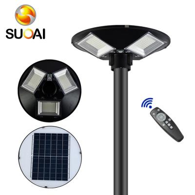 China Outdoor Garden SUOAI Post Wall Pole ABS Led Spotlight Small Led Courtyard Outside Lights Solar Garden Lamp for sale