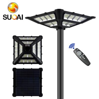 China Garden SUOAI High Efficiency Security Post Lamp 350w Led For Villa Lighting Led Solar Power Garden Lights for sale