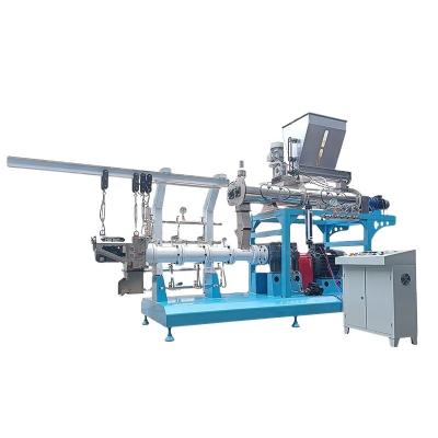 China Long Maintenance Time Multi Function Tilapia Fish Feed Twin Screw Extruder Wet Processing Equipment For Fish Farms for sale