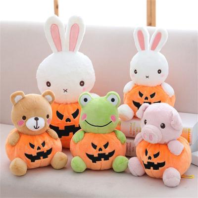 China Halloween Rabbit Stuffed Plush Pumpkin Toys Cozy Halloween Decorations Rabbit Bedtime Animal Gnomes For Kids for sale