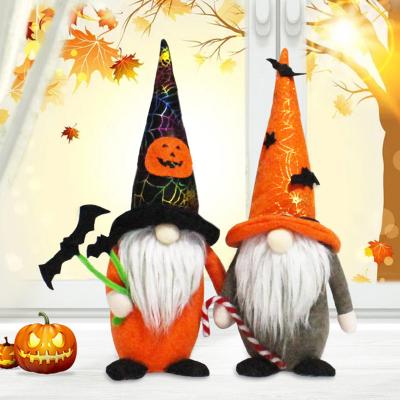 China 2022 Comfortable Hot Selling Faceless Halloween Set Figure Position Stick Walking Bat Sound Doll Halloween Decorations for sale