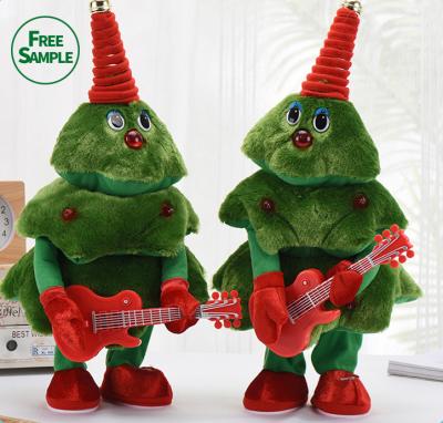 China Cozy Home Decorations Stuffed Toy For Kids Gift Dancing Plush Christmas Tree Electric Stuffed Doll for sale