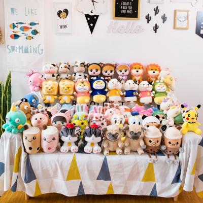 China Free Sample Comfortable Wholesale Plush Claw Machine Toys Animal Cartoon Character Stuffed Dolls For Crane Machine for sale