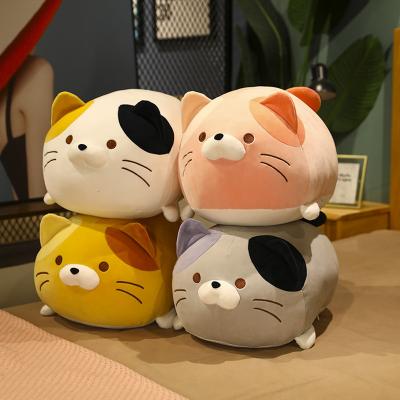 China Kawaii Customized Cozy Kitty Stuffed Pillow Birthday Gift Fat Cat Plush Toy Cute for sale