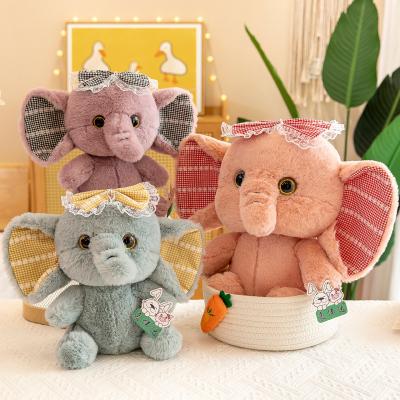 China Comfortable Customized Big Ears Plush Toys Softly Sit Cute Elephant Plush Toy for sale