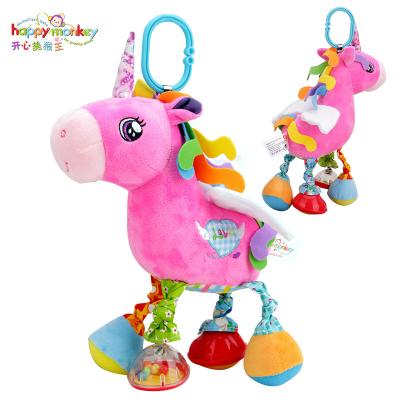 China Wholesale Baby's First STUFFED Education Stuffed Toy Comfort Baby Sleeping Unicorn Rattle Toy for sale