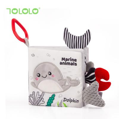 China Wholesale New Baby Education Toys Sea Cozy Early Tail Black Sky White Cloth Book for sale